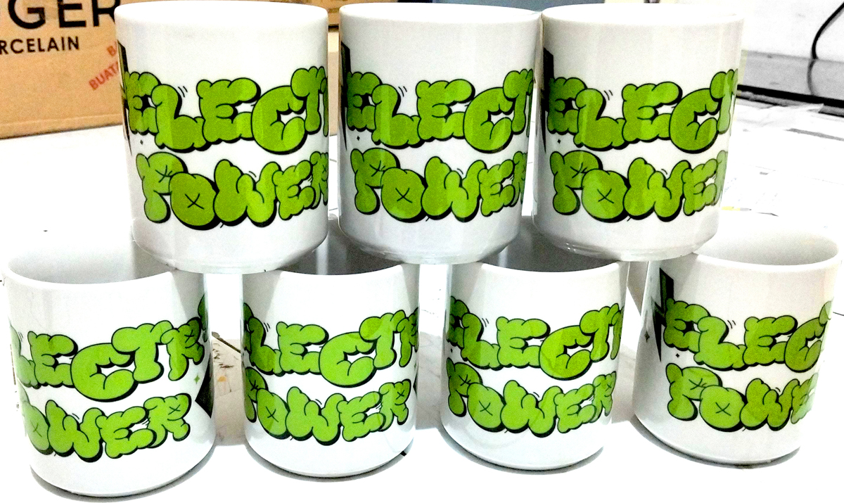 buat mug, cetak mug, jual bahan mug, membuat kipas promosi,