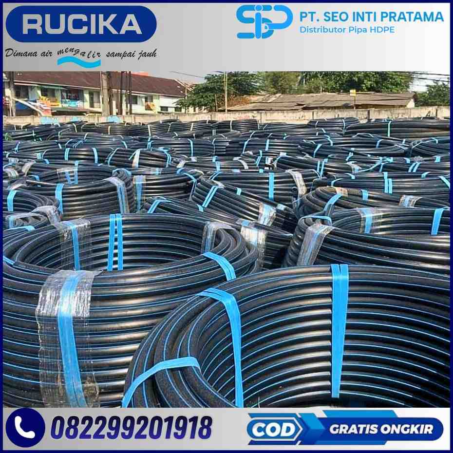 Pipa HDPE (SNI) Rucika Ukuran 1/2″ Sampai 4″ Rollan 100m