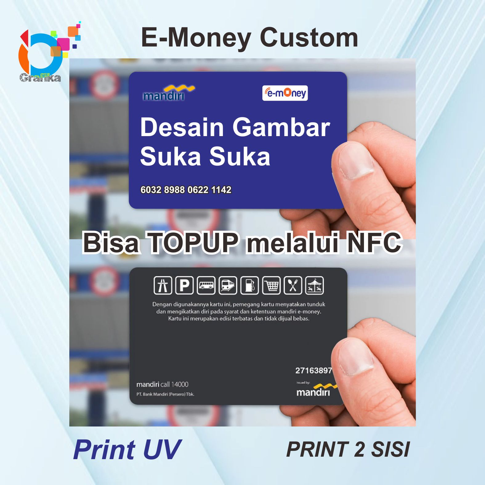 Cetak E-Money Custom Desain