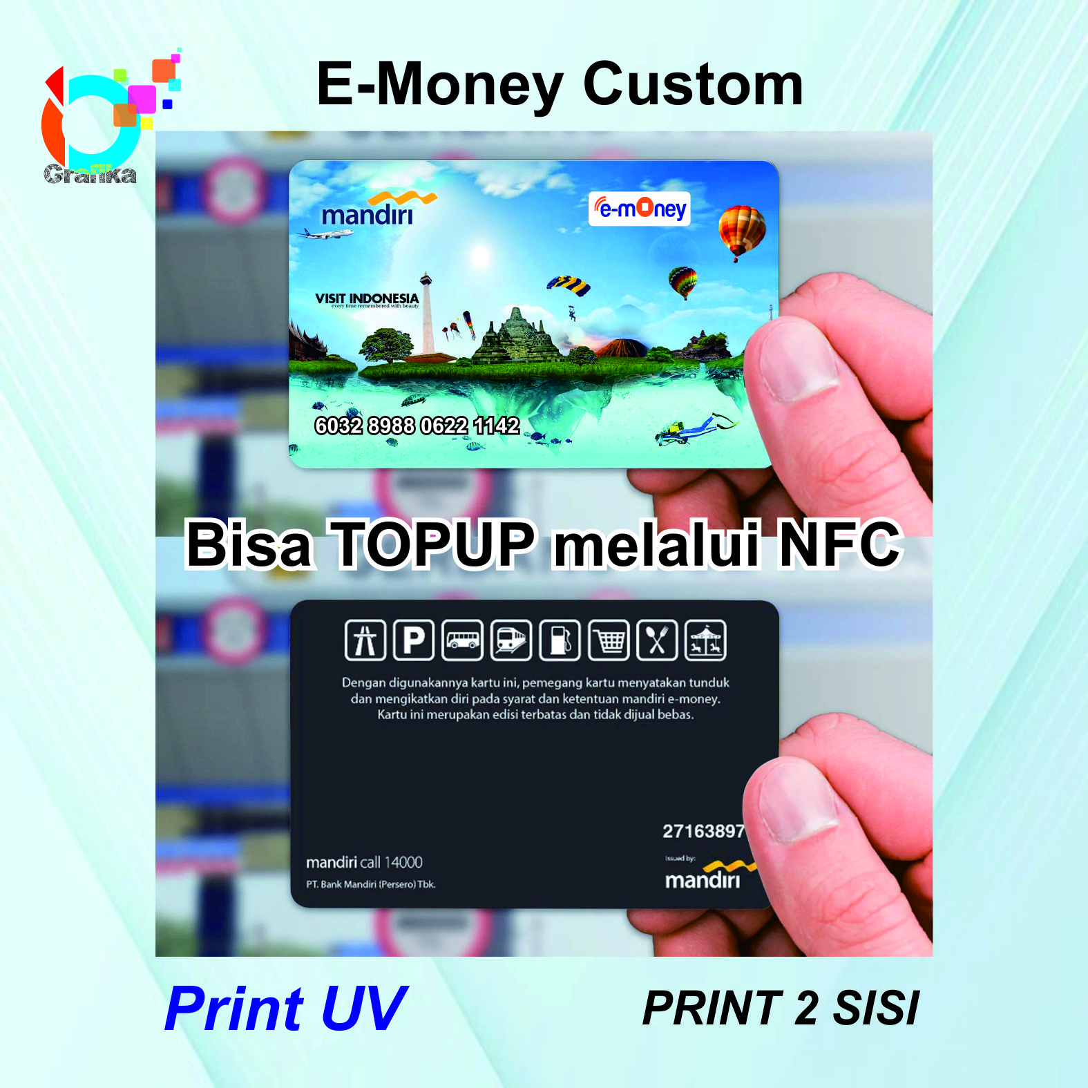 Cetak E-Money Custom Desain